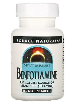 Вітаміни та мінерали Source Naturals Benfotiamine 150 mg, 60 т...