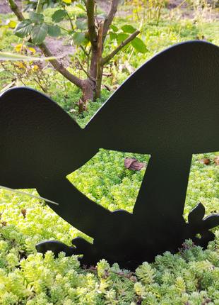 Фігура з металу для саду, клумби "Гриб №6"