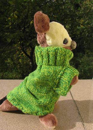 Пуловер для маленької собачки або котика з вовняної пряжі