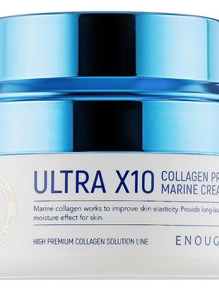 Крем для обличчя Enough Ultra X10 Collagen Pro Marine зволожув...