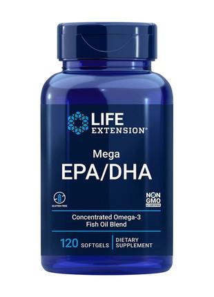 Жирні кислоти Life Extension Mega EPA/DHA, 120 капсул