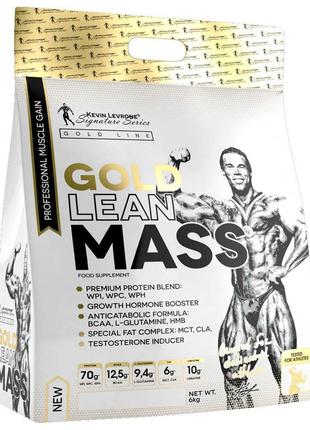 Гейнер Kevin Levrone Gold Lean Mass, 6 кг Полуниця