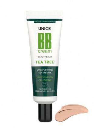 BB крем Unice з олією чайного дерева Light to Medium, 50 мл