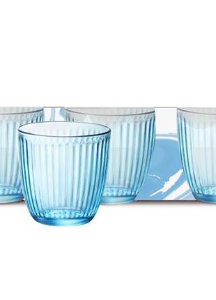 Набiр склянок "Line water Lively blue" 6*290мл в упаковцi