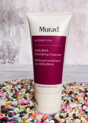 🩷 засіб для очищення обличчя murad hydration aha/bha exfoliati...