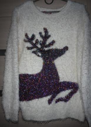 Новогодний свитер george размер 46-48