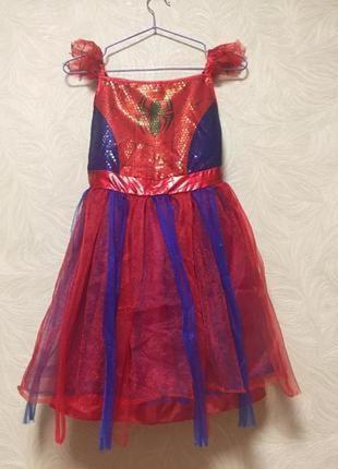 Карнавальное детское платье паук на хеллоуин