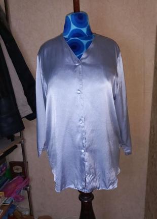 Винтажная шелковая блузка 46 размер