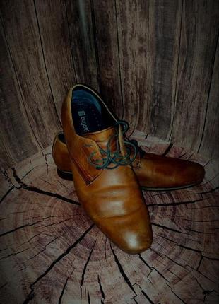 Стильные мужские кожаные туфли bugatti