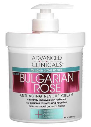 Advanced Clinicals Крем проти старіння Болгарська троянда, 454 г