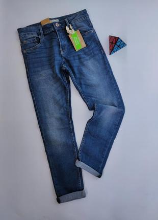 Синие прямые джинсы со стрейчем ovs 152 см,  на 11, 12 лет