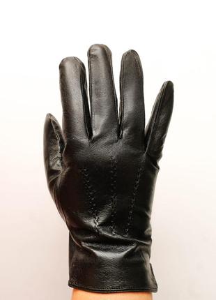 Кожаные мужские перчатки с утеплением на размер м, l, xl
