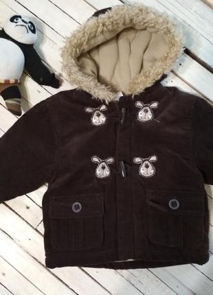 Красивая теплая куртка пальто для малыша
