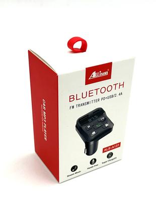 FM модулятор ALS-A131 Bluetooth + зарядка (USB/PD/5V/2.4A) Черный