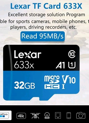 LEXAR micro SD 32 Gb class 10