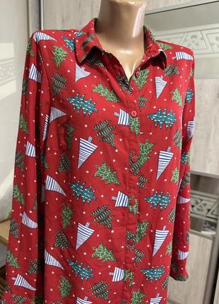 Блузка, рубашка на новый год, papaya. размер л