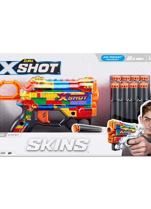 Быстрострельный бластер X-SHOT Skins Menace Striper, 36515N