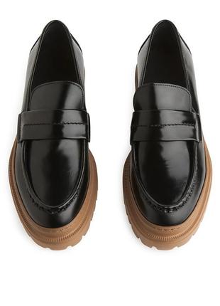 Лофери arket cos chunky-sole leather loafers / 40