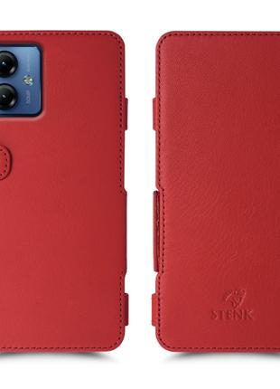 Чехол книжка Stenk Prime для Motorola Moto G14 Красный