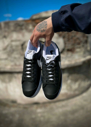 Чоловічі кросівки nike blazer low black white