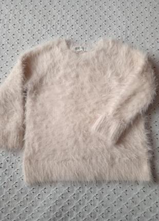 Теплый свитерик шубка для девочки кофта джемпер светер