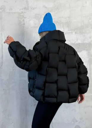 Объемная куртка женская зимняя на 250-м синтепоне 2 цвета  2pl...