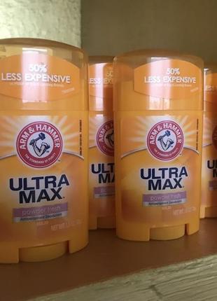 Arm & hammer, ultramax, твердий дезодорант-антиперспірант для ...