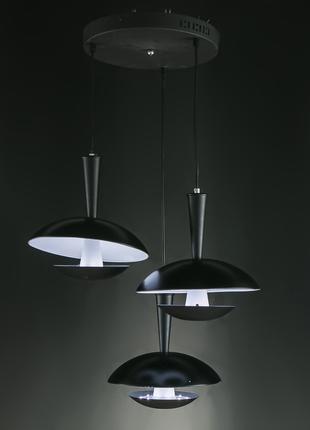 Люстра підвіс чорна на 3 лампи LED 10w (ZW011/3 (black))