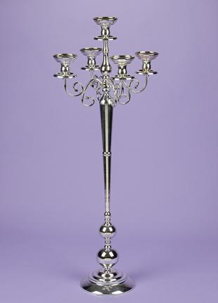 Підсвічник на 5 свічок, хром (100 см.) (2011-021)