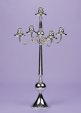 Підсвічник на 5 свічок, хром (73 см.) (2011-018)