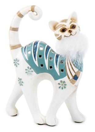 Статуетка "Грація білої кішки" (8933-002)