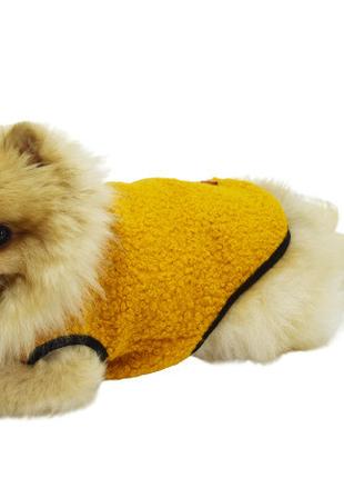 Жилет из флиса для собак Тайфун желтый 25х34