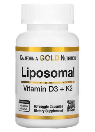 Ліпосомальний вітамін D3+K2, 1000 МО та 45 мкг, Liposomal Vita...