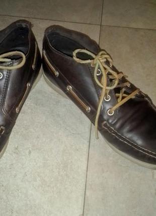 Кожаные туфли, мокасины бренда timeberland размер 42 р.(27 см)...