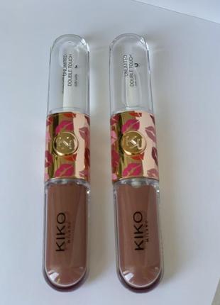 Стойкая жидкая помада double touch kiko milano 142