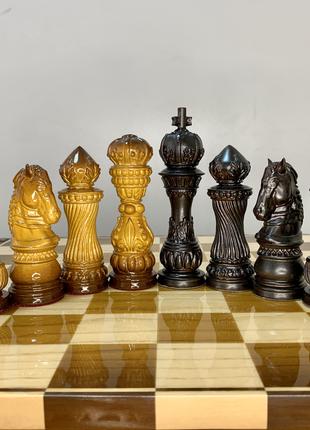 Шахматные фигуры "Elegant Classic" цвет омбре+черная патина