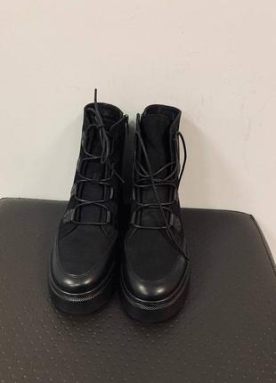 Женские ботинки stepter 8012/black/lico+nubuk