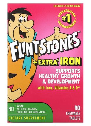 Мультивитамины для детей с железом Flintstones для здорового р...