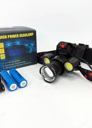 Переносной фонарь с аккумулятором headlight bl-001 с диодами t...
