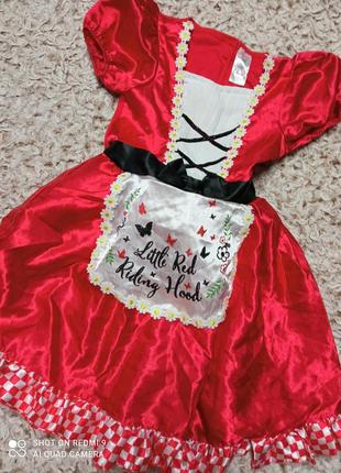 Карнавальное платье, костюм карнавальный красная шапочка
