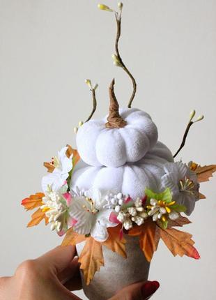 Осенняя композиция "нежность осени". зефирные белые тыквы. осе...