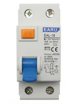 Автоматический выключатель (УЗО) EARU EAL-18 16А 30мА
