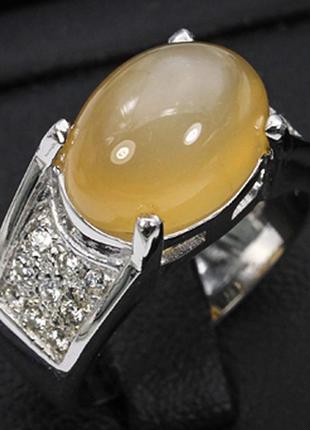 Серебряное кольцо с натуральным адуляром