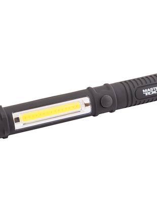 Фонарик магнитный MASTERTOOL 168х24 мм LED+COB LED 3xAAA ABS 9...