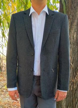 Твидовый пиджак, alfonso, мод 46-176, серый, размер 62