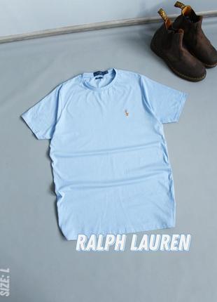 Polo ralph lauren мужская футболка голубая голубая l 50 ральф ...