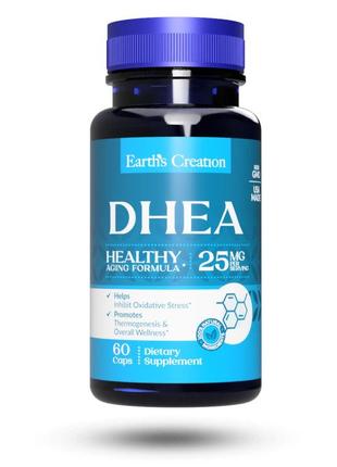 Стимулятор тестостерона Earth‘s Creation DHEA 25 mg, 60 капсул
