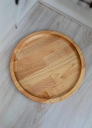 Доска для подачи блюд - менажница деревянная 02 (30 см) клён