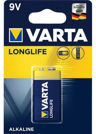 Батарейка Varta Longlife 9V 6LR61 (04122101411)