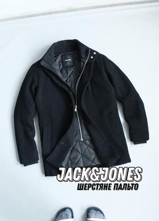 Jack & jones premium шерстяне чоловіче пальто з підкладкою уте...